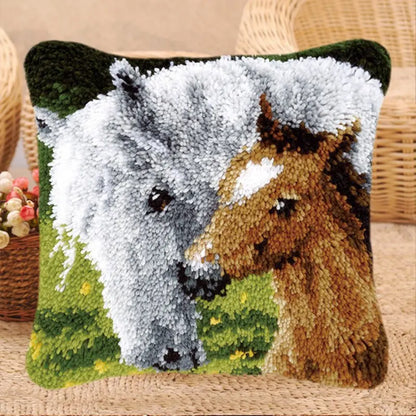 Animals Cushion Smyrna Button Package Latch Hook Throw Pillow Embroidery Pillow Foamiran For Needlework Pillow Embroidery Set