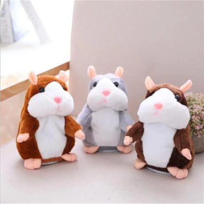 Anime  Models Talking Hamster Mouse Pet Speak Talking Sound Record Hamster Educational Plush Toy for Children Christmas Gift