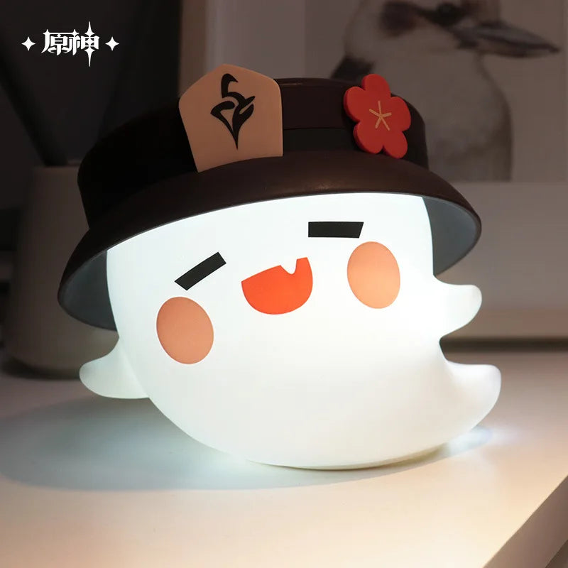 Anime Figure Genshin Impact Hu Tao Lamp Cosplay Hutao Lamp Ghost Silicone Night Light LED Table Lamp Decoration Figurine Toy