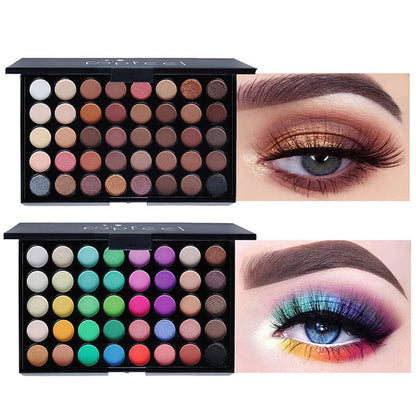 40 Colors Eye Shadow Plate Makeup Pigment Matte Luminous Eyeshadow Waterproof Glitter Shimmer Cosmetic EyeShadow Pallete Make Up