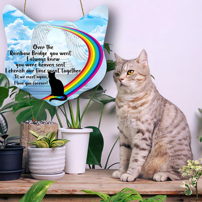 1pc, Rainbow Bridge Cat Memorial Hanging Decoration - Sympathy Gift for Cat Lovers