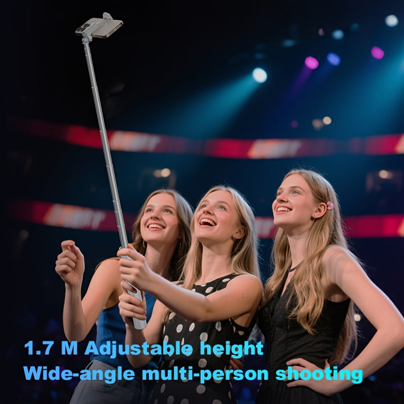 Auto Open/Close Cell Phone Tripod Stand 70.87inch Phone Tripod, Selfie Stick Tripod with Remote, Tripod for Phone, Tripod Stand for Phone 360 Rotation, Portable Travel Tripod for YouTube TikTok Videos Live Streaming Photograp