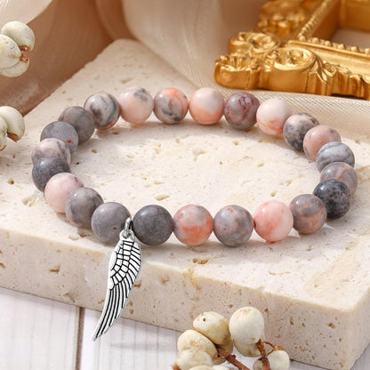 Natural Stone Amethyst Bracelets - Sympathy and Bereavement Gifts for Women - Memorial Gifts for Loss of Loved Ones