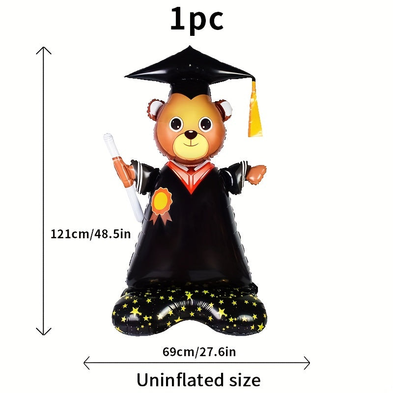 1pc, Large Base Graduation Dr. Bear - Perfect for Graduation Party Scene Arrangement