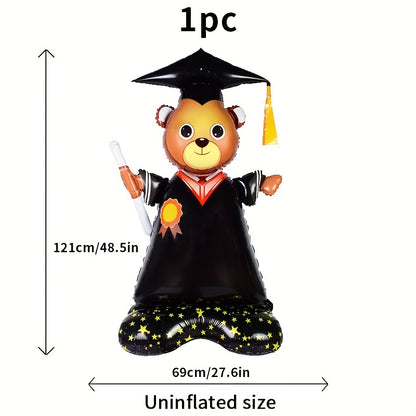 1pc, Large Base Graduation Dr. Bear - Perfect for Graduation Party Scene Arrangement