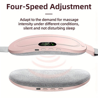 Portable Cordless Heating Pad for Back with 3-Speed Temperature Adjustment and 4-Speed Massage Modes - Fast Electric Heating Belly Wrap Belt for Women and Girls - Great Gift